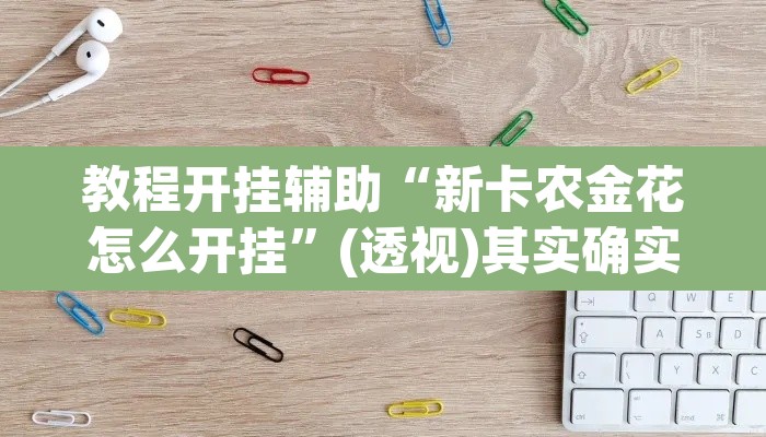 教程开挂辅助“新卡农金花怎么开挂”(透视)其实确实有挂