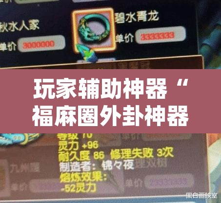 玩家辅助神器“福麻圈外卦神器”(透视)其实确实有挂