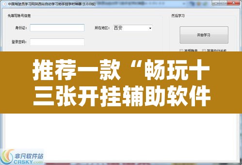 推荐一款“畅玩十三张开挂辅助软件”其实确实有挂