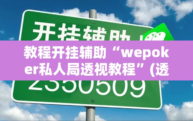 教程开挂辅助“wepoker私人局透视教程”(透视)其实确实有挂