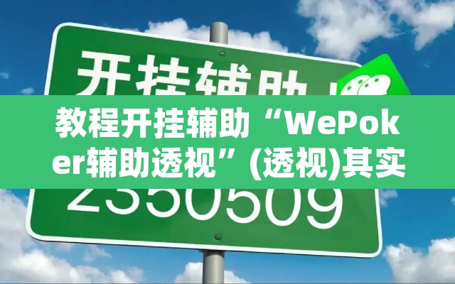 教程开挂辅助“WePoker辅助透视	”(透视)其实确实有挂