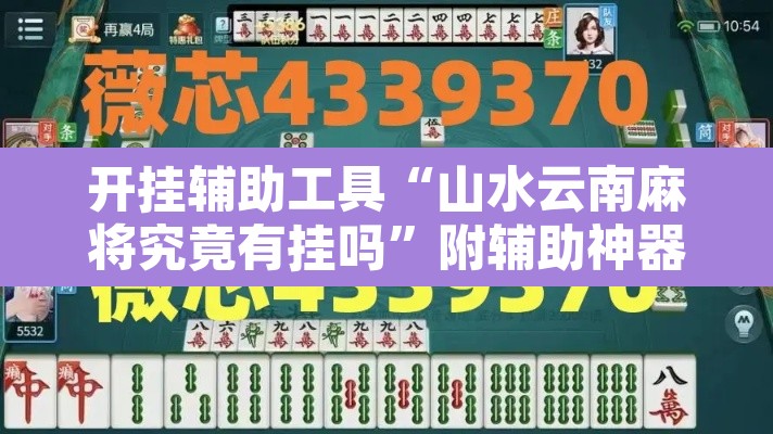 开挂辅助工具“山水云南麻将究竟有挂吗”附辅助神器开挂脚本详细步骤
