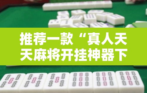 推荐一款“真人天天麻将开挂神器下载安装”其实确实有挂