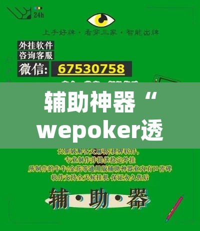 辅助神器“wepoker透视脚本下载	”(透视挂)辅助透视教程