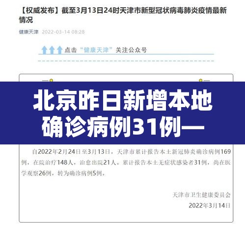 北京昨日新增本地确诊病例31例—(北京昨日新增本地确诊病例31例详情) 北京昨日新增本地确诊病例31例—(北京昨日新增本地确诊病例31例详情)