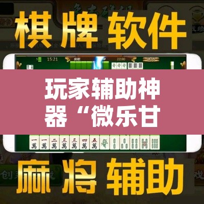 玩家辅助神器“微乐甘肃麻将万能开挂器通用版	”其实确实有挂