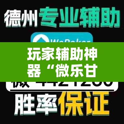 玩家辅助神器“微乐甘肃麻将万能开挂器通用版”其实确实有挂