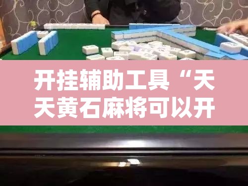 开挂辅助工具“天天黄石麻将可以开挂吗”(透视)其实确实有挂