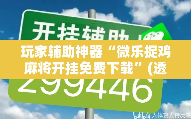 玩家辅助神器“微乐捉鸡麻将开挂免费下载”(透视挂)辅助透视教程
