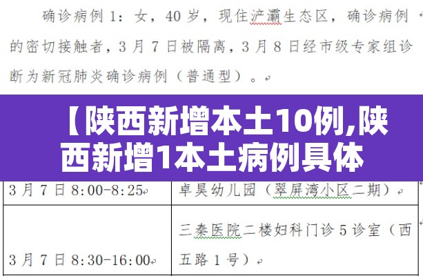 【陕西新增本土10例,陕西新增1本土病例具体情况】