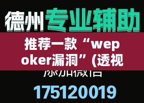 推荐一款“wepoker漏洞	”(透视)其实确实有挂