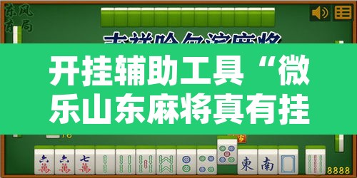 开挂辅助工具“微乐山东麻将真有挂么”附辅助神器开挂脚本详细步骤