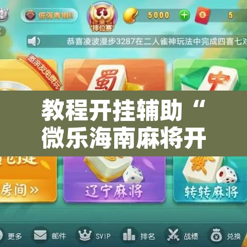 教程开挂辅助“微乐海南麻将开挂应用”开挂辅助脚本+详细开挂安装教程