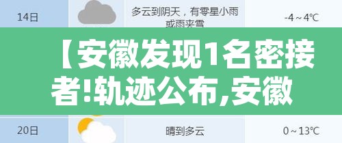 【安徽发现1名密接者!轨迹公布,安徽密切接触者229人】