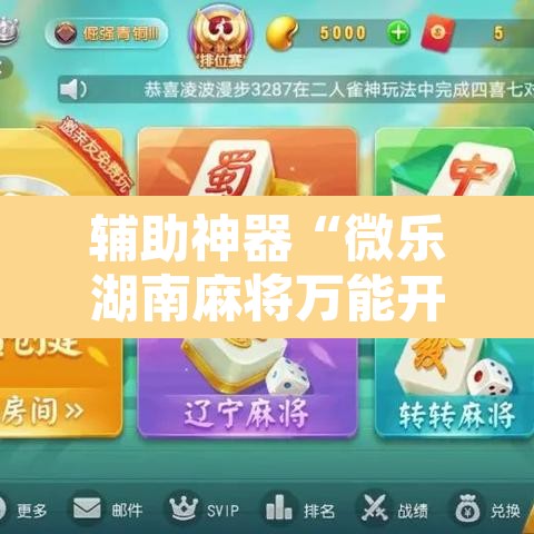 辅助神器“微乐湖南麻将万能开挂器通用版”附辅助神器开挂脚本详细步骤
