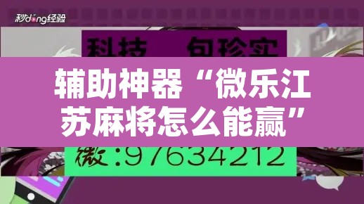 辅助神器“微乐江苏麻将怎么能赢”附辅助神器开挂脚本详细步骤