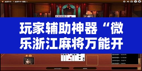 玩家辅助神器“微乐浙江麻将万能开挂器通用版	”开挂辅助脚本+详细开挂安装教程