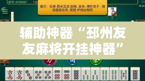 辅助神器“邳州友友麻将开挂神器”(透视)其实确实有挂