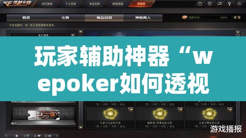 玩家辅助神器“wepoker如何透视”(透视)其实确实有挂