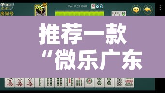 推荐一款“微乐广东麻将怎么开免费的挂”其实确实有挂