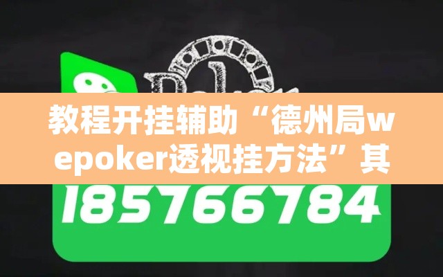 教程开挂辅助“德州局wepoker透视挂方法”其实确实有挂