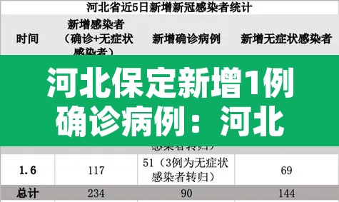 河北保定新增1例确诊病例：河北保定新增2例新冠肺炎
