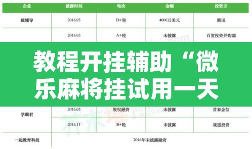 教程开挂辅助“微乐麻将挂试用一天”开挂辅助脚本+详细开挂安装教程