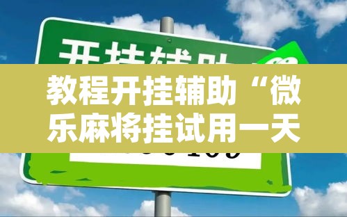 教程开挂辅助“微乐麻将挂试用一天”开挂辅助脚本+详细开挂安装教程