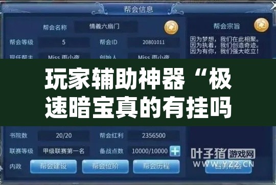 玩家辅助神器“极速暗宝真的有挂吗”(透视挂)辅助透视教程