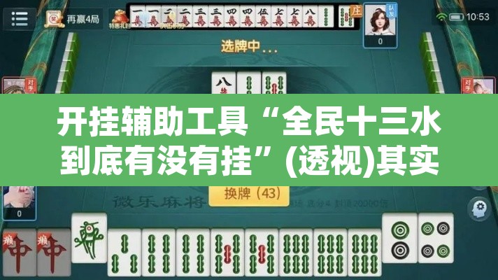 开挂辅助工具“全民十三水到底有没有挂”(透视)其实确实有挂