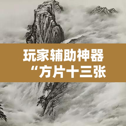 玩家辅助神器“方片十三张真的有透视挂吗”(透视)其实确实有挂