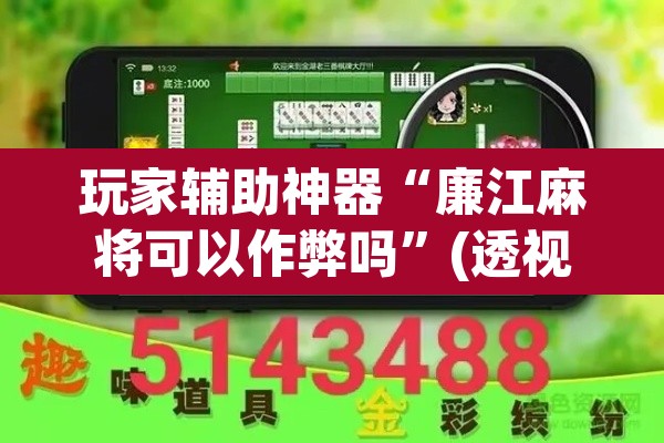 玩家辅助神器“廉江麻将可以作弊吗”(透视挂)辅助透视教程