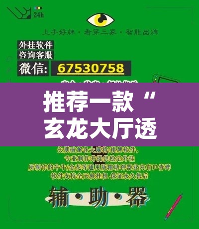 推荐一款“玄龙大厅透视开挂	”开挂辅助脚本+详细开挂安装教程