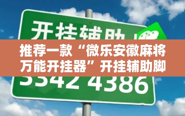 推荐一款“微乐安徽麻将万能开挂器	”开挂辅助脚本+详细开挂安装教程