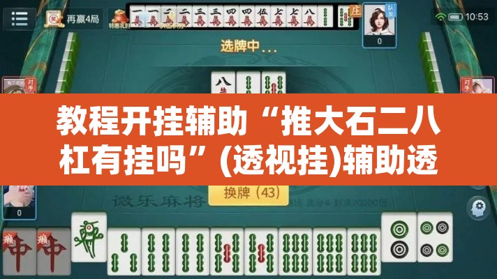 教程开挂辅助“推大石二八杠有挂吗	”(透视挂)辅助透视教程