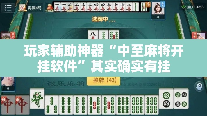 玩家辅助神器“中至麻将开挂软件”其实确实有挂