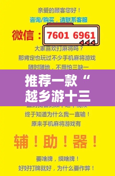 推荐一款“越乡游十三水可以开挂吗	”附辅助神器开挂脚本详细步骤