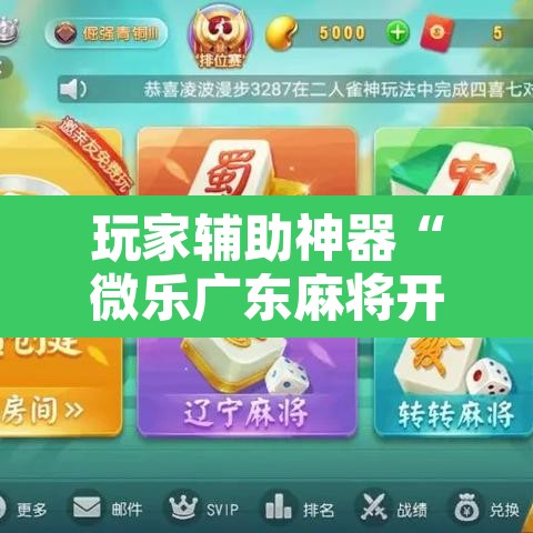 玩家辅助神器“微乐广东麻将开挂神器	”开挂辅助脚本+详细开挂安装教程