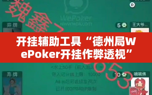 开挂辅助工具“德州局WePoker开挂作弊透视”其实确实有挂