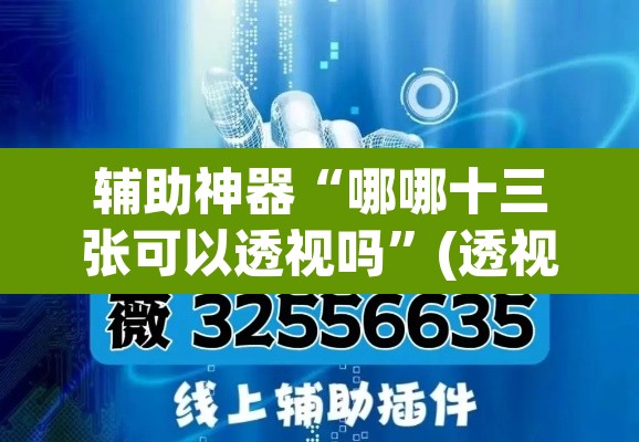 辅助神器“哪哪十三张可以透视吗”(透视)其实确实有挂