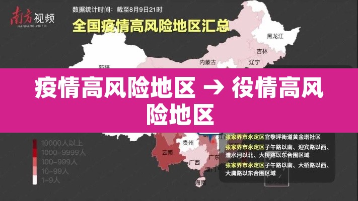 疫情高风险地区 → 役情高风险地区 疫情高风险地区 → 役情高风险地区