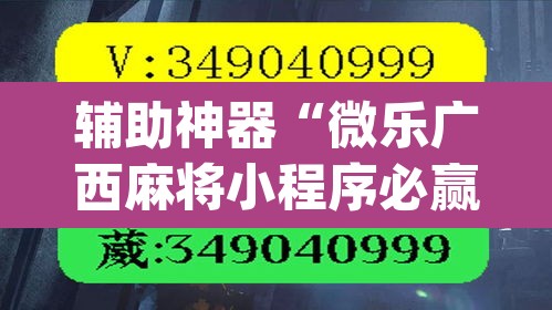 辅助神器“微乐广西麻将小程序必赢神器免费安装	”(透视挂)辅助透视教程