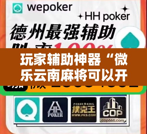 玩家辅助神器“微乐云南麻将可以开挂吗	”其实确实有挂