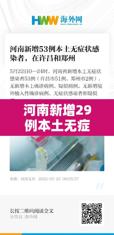 河南新增29例本土无症状:河南新增1例确诊病例和1例无症状感染者 河南新增29例本土无症状:河南新增1例确诊病例和1例无症状感染者