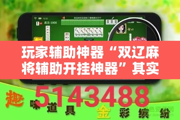 玩家辅助神器“双辽麻将辅助开挂神器”其实确实有挂