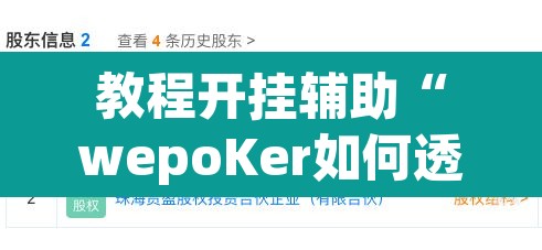 教程开挂辅助“wepoKer如何透视”其实确实有挂