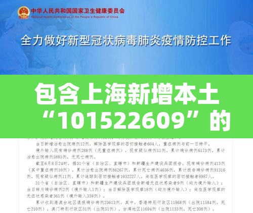 包含上海新增本土“101522609”的词条