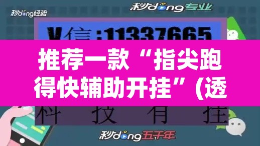推荐一款“指尖跑得快辅助开挂”(透视挂)辅助透视教程