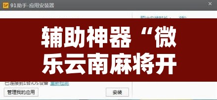 辅助神器“微乐云南麻将开挂神器”开挂辅助脚本+详细开挂安装教程