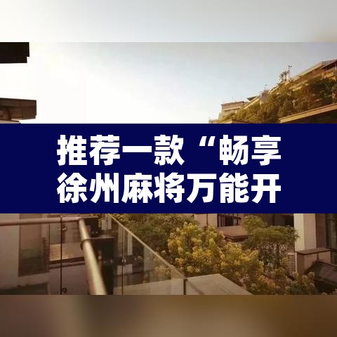 推荐一款“畅享徐州麻将万能开挂器”附辅助神器开挂脚本详细步骤